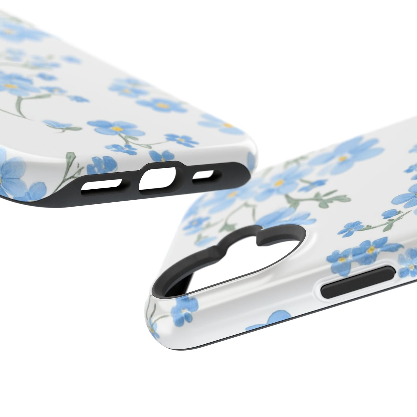 Blue Flower Design Floral Phone Case - DS Artwork N Design