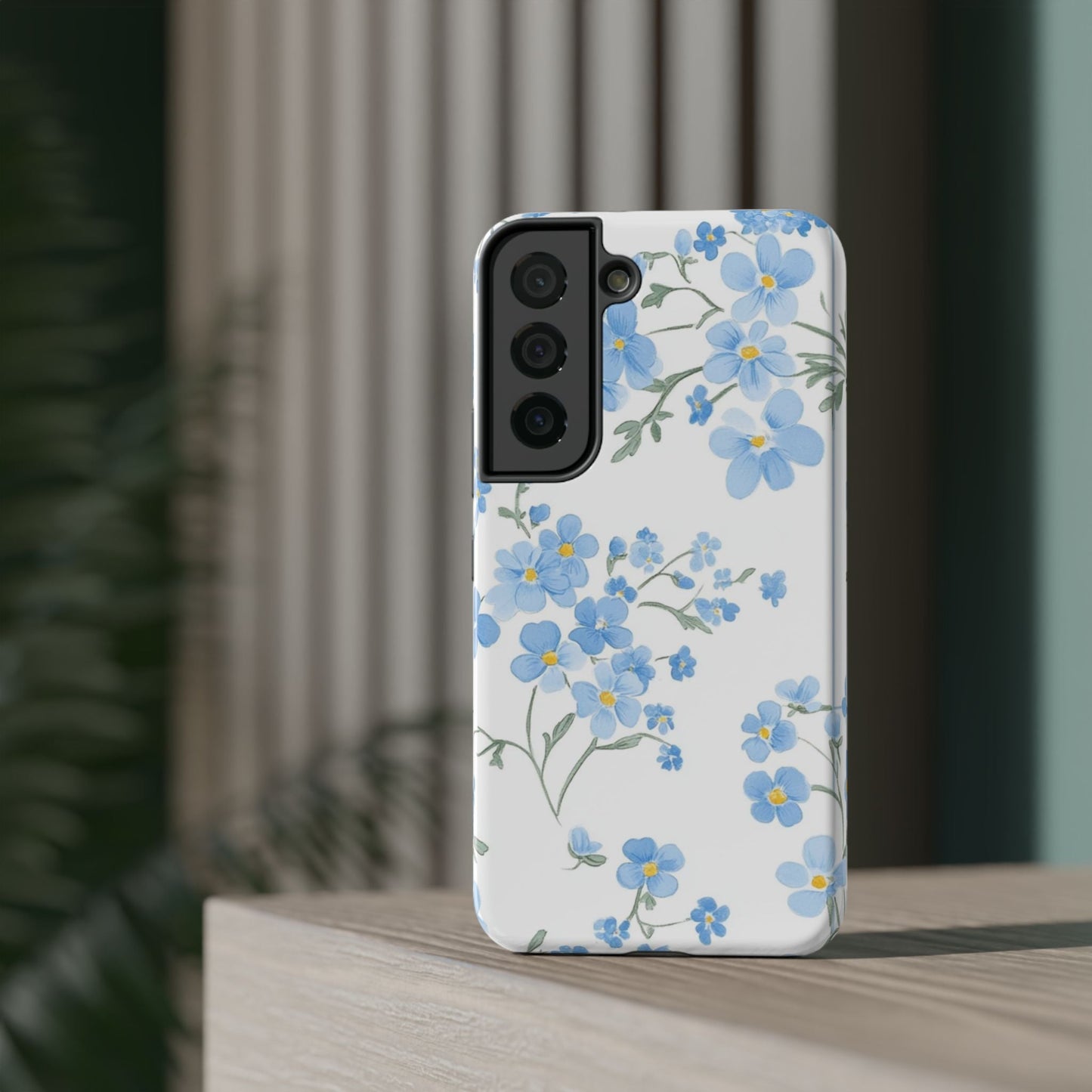 Blue Flower Design Floral Phone Case - DS Artwork N Design