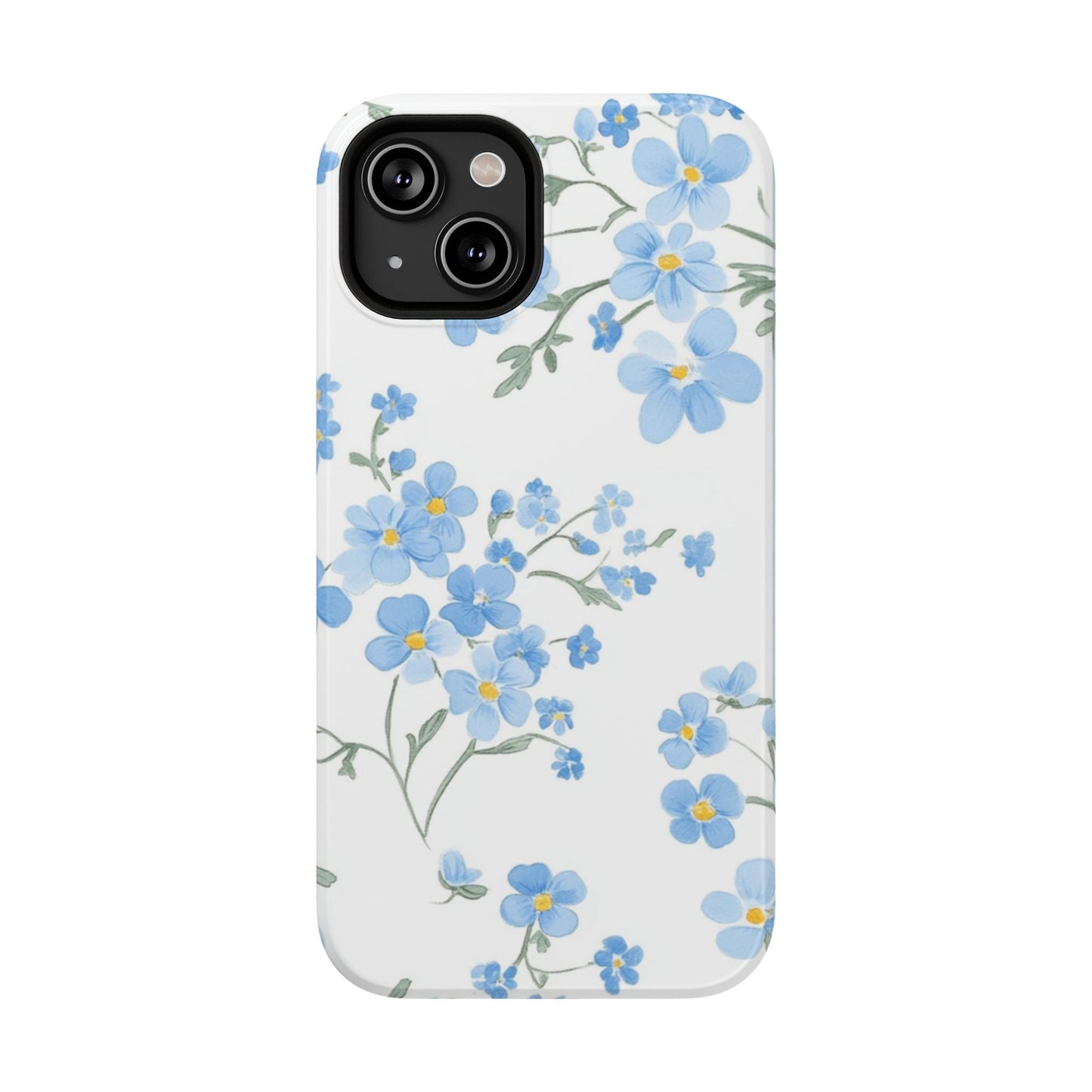 Blue Flower Design Floral Phone Case - DS Artwork N Design