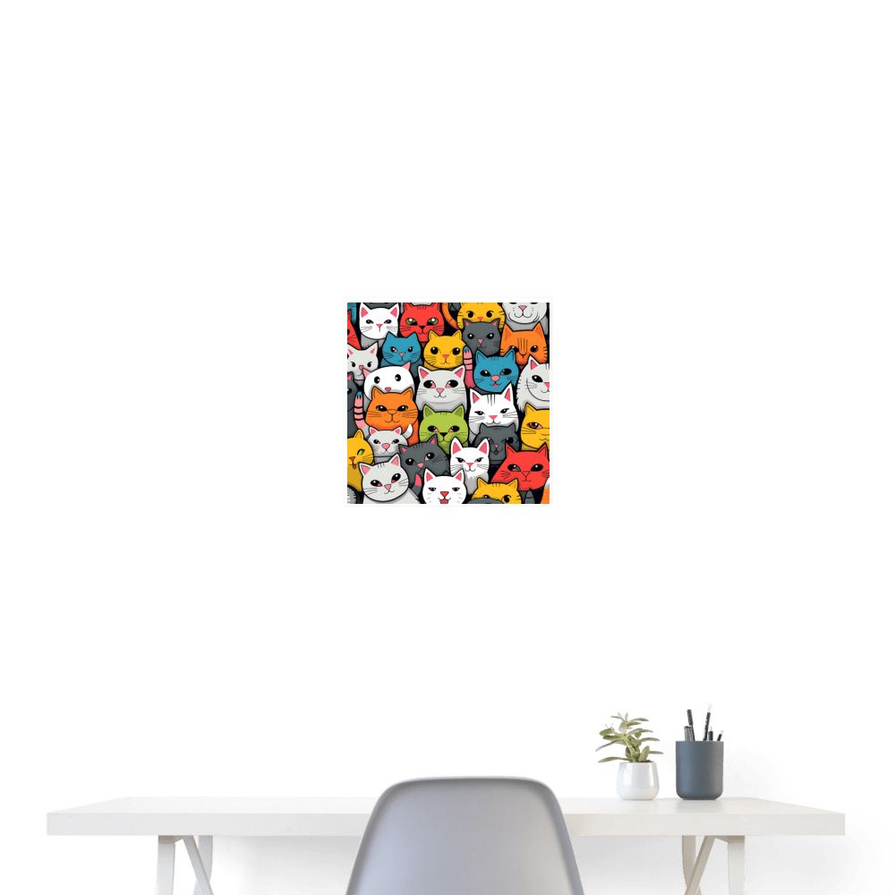 Bunch of Cats - Poster 16x16 - DS Artwork N Design