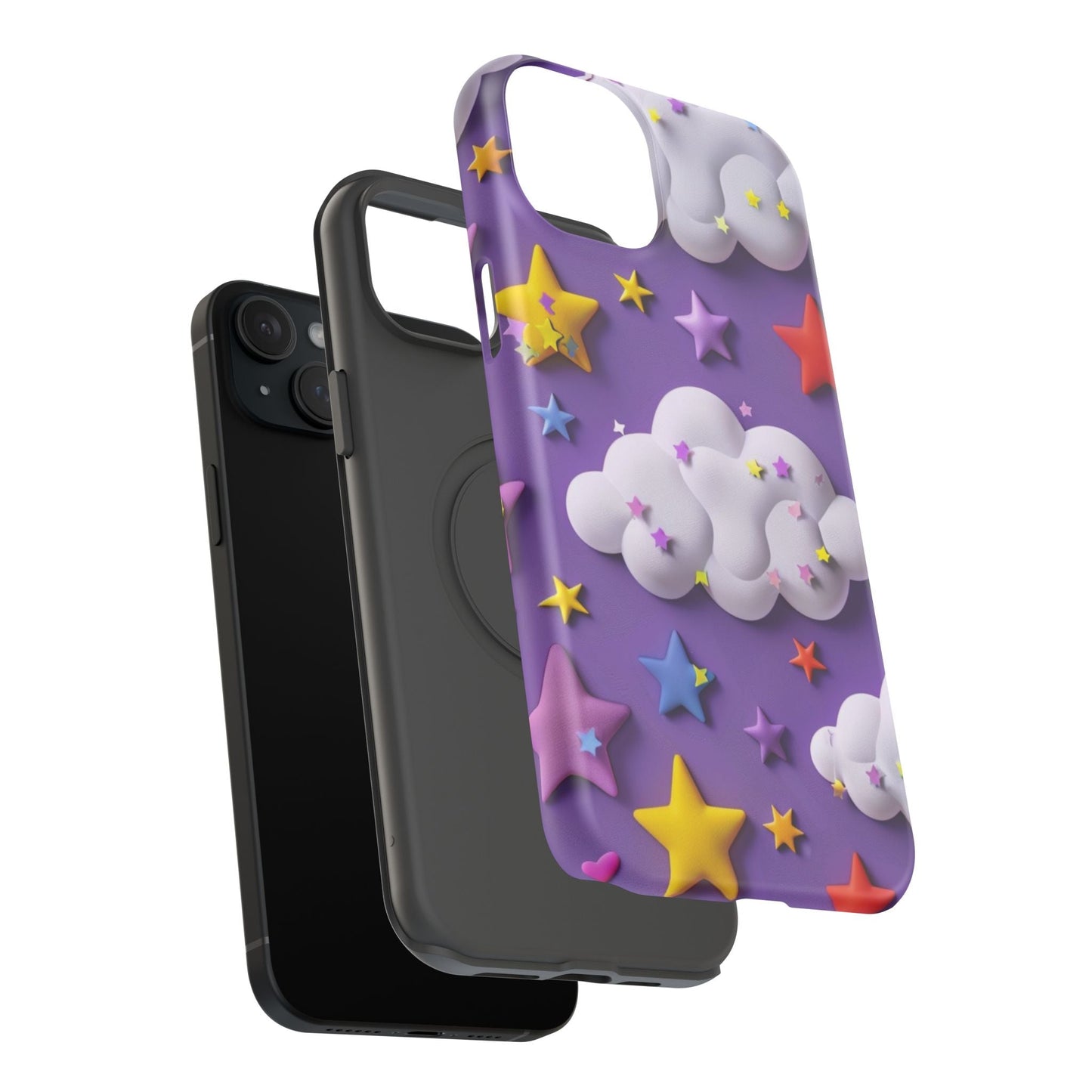 Colorful Cloud & Star Phone Case - DS Artwork N Design