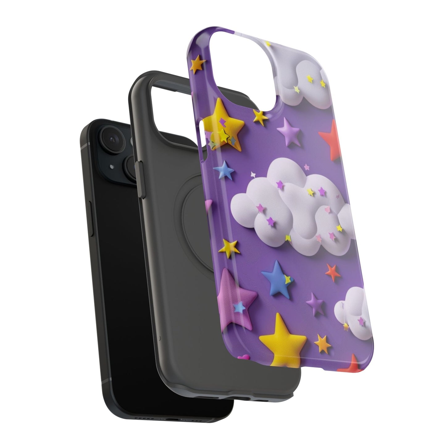 Colorful Cloud & Star Phone Case - DS Artwork N Design