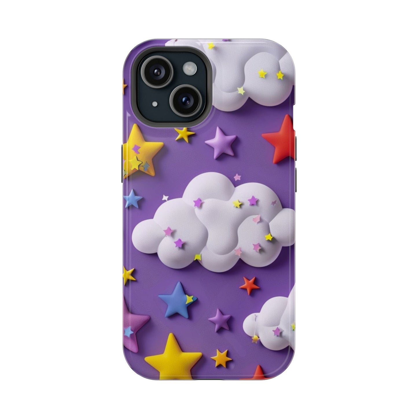 Colorful Cloud & Star Phone Case - DS Artwork N Design