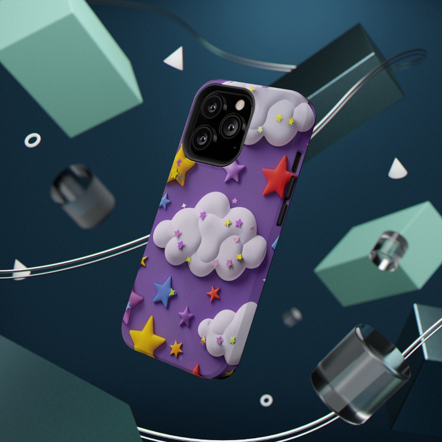 Colorful Cloud & Star Phone Case - DS Artwork N Design