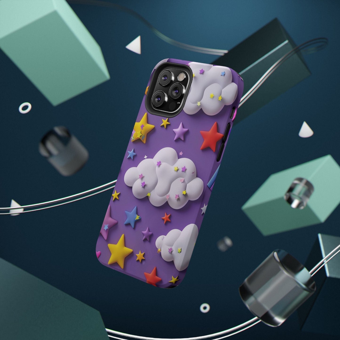 Colorful Cloud & Star Phone Case - DS Artwork N Design