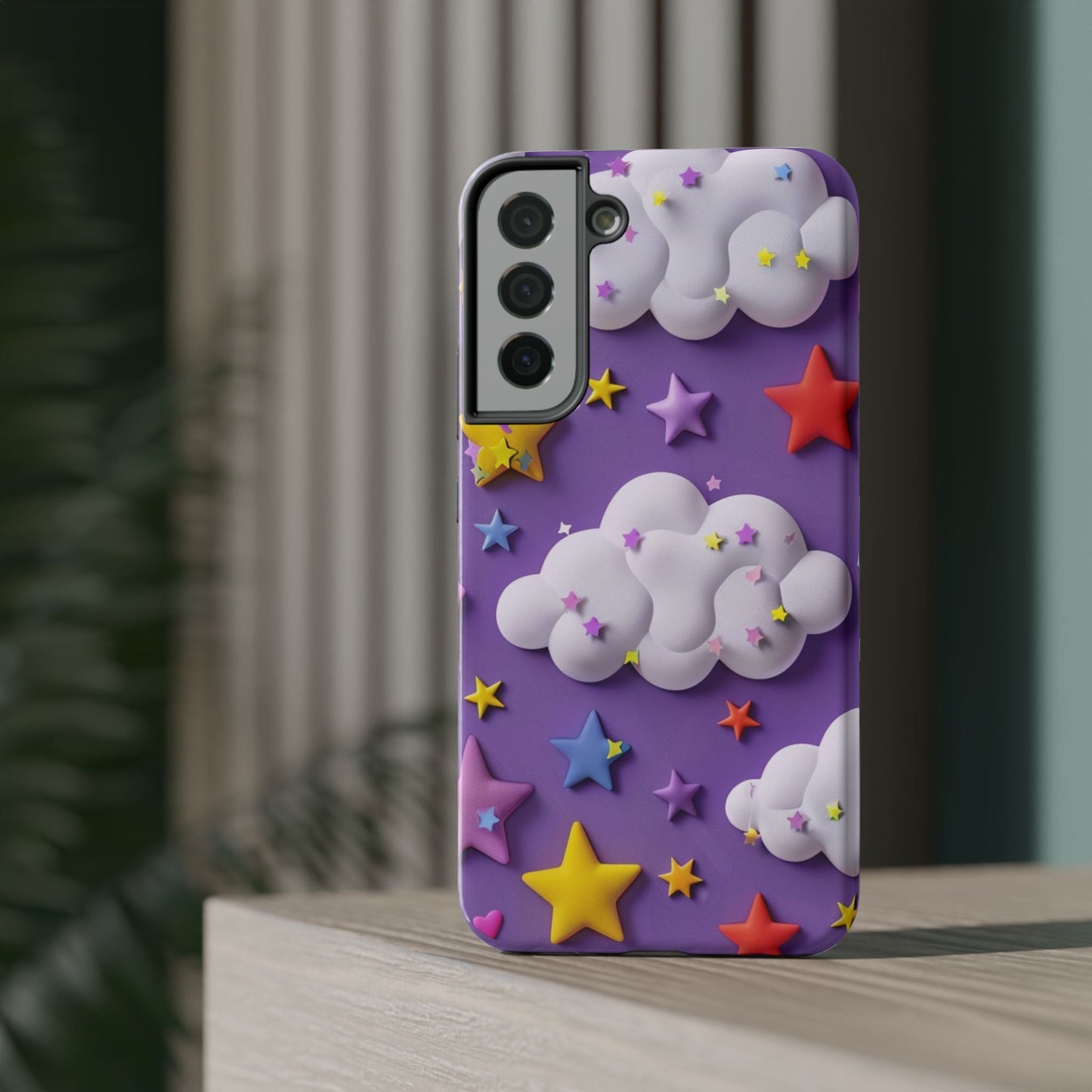 Colorful Cloud & Star Phone Case - DS Artwork N Design