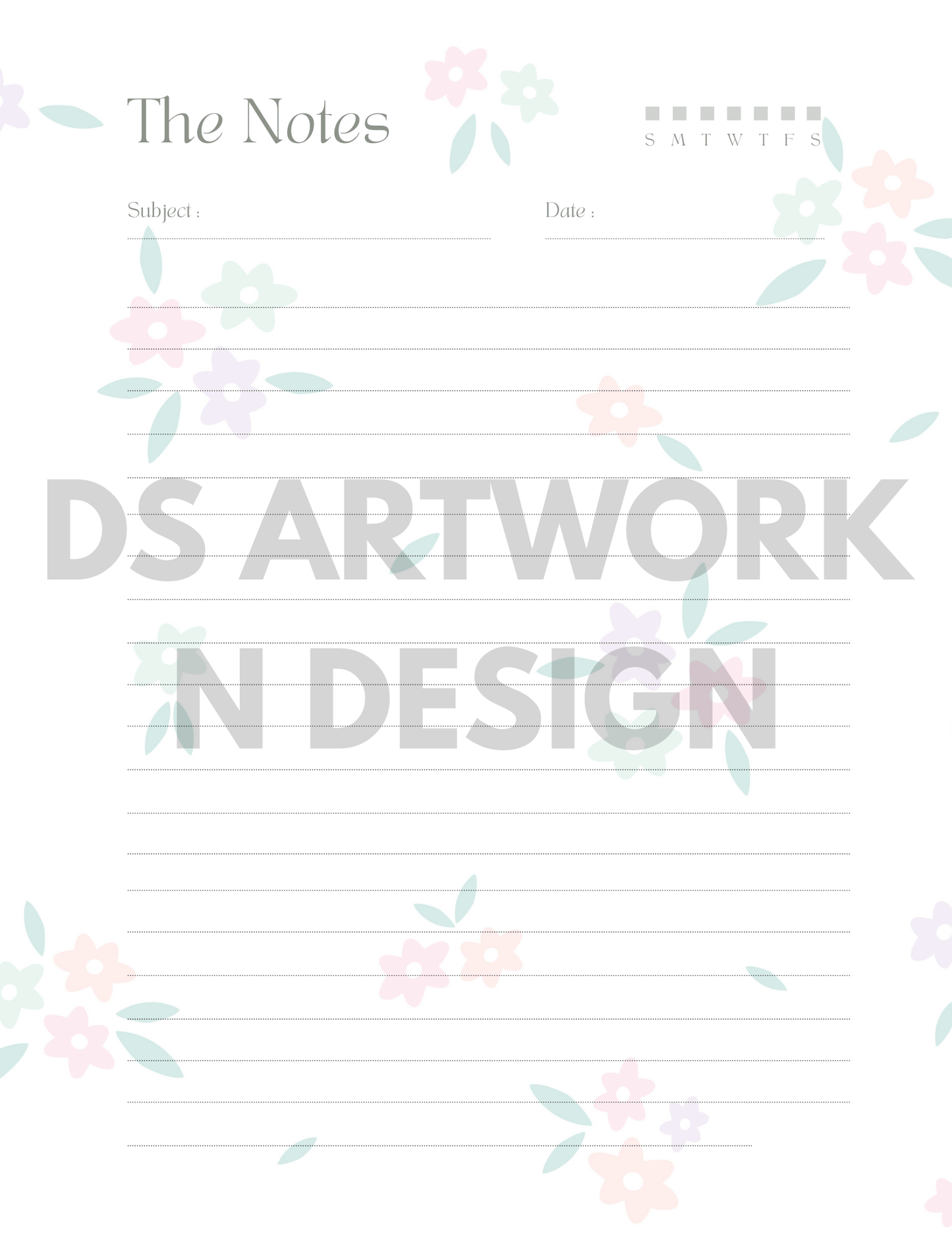 Cute Cat and Polka Dot weekly Planner - digital download - DS Artwork N Design