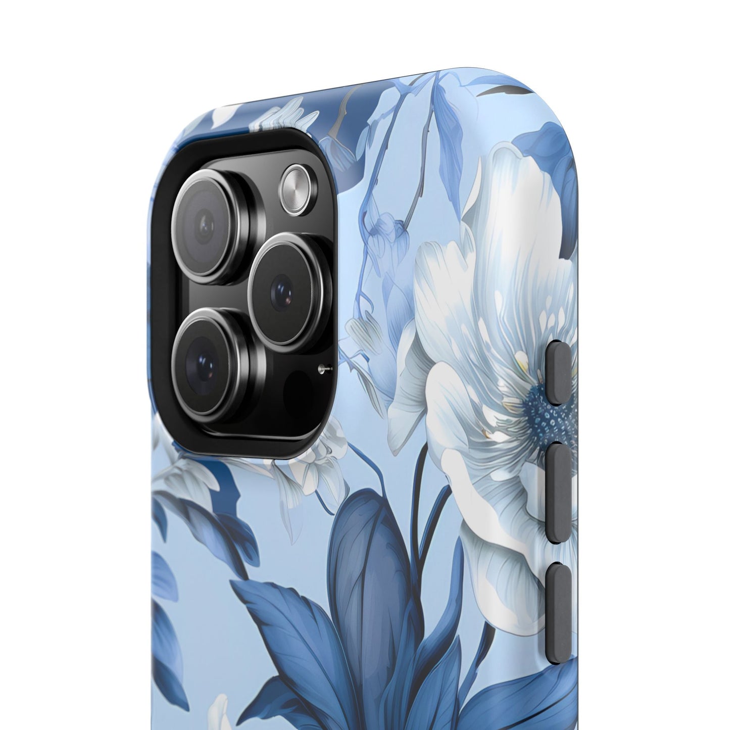 Elegant Blue Floral Phone Case - DS Artwork N Design