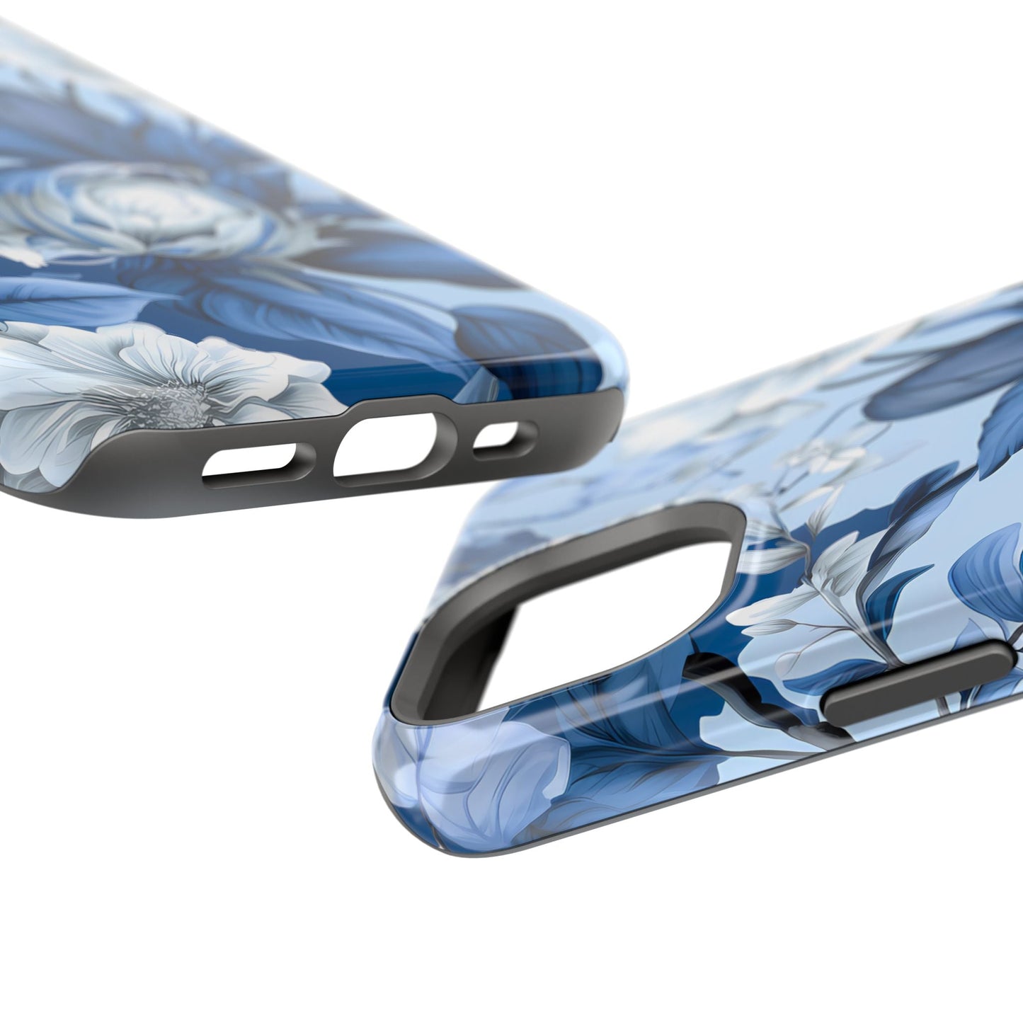 Elegant Blue Floral Phone Case - DS Artwork N Design