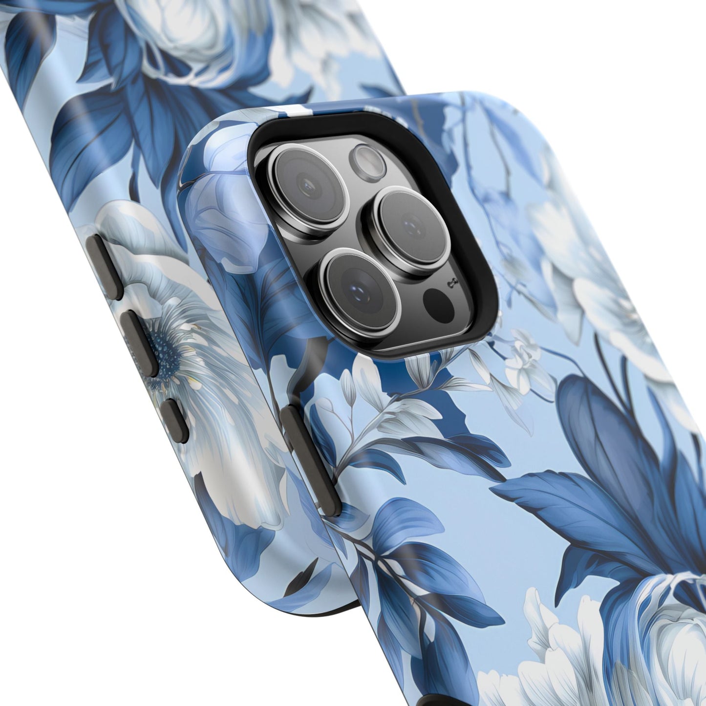 Elegant Blue Floral Phone Case - DS Artwork N Design