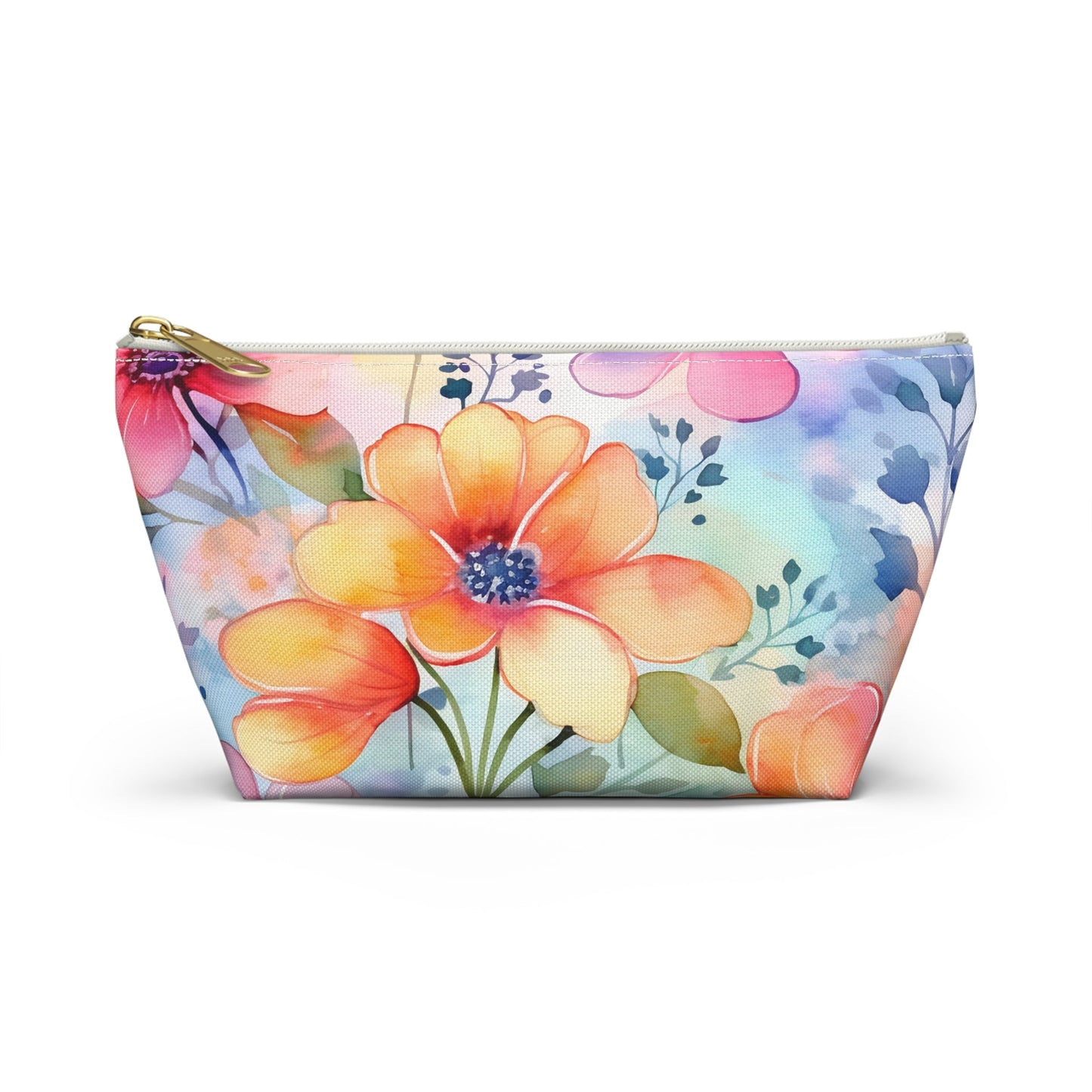 Floral Accessory Pouch - Vibrant Makeup Bag for Nature Lovers - DS Artwork N Design
