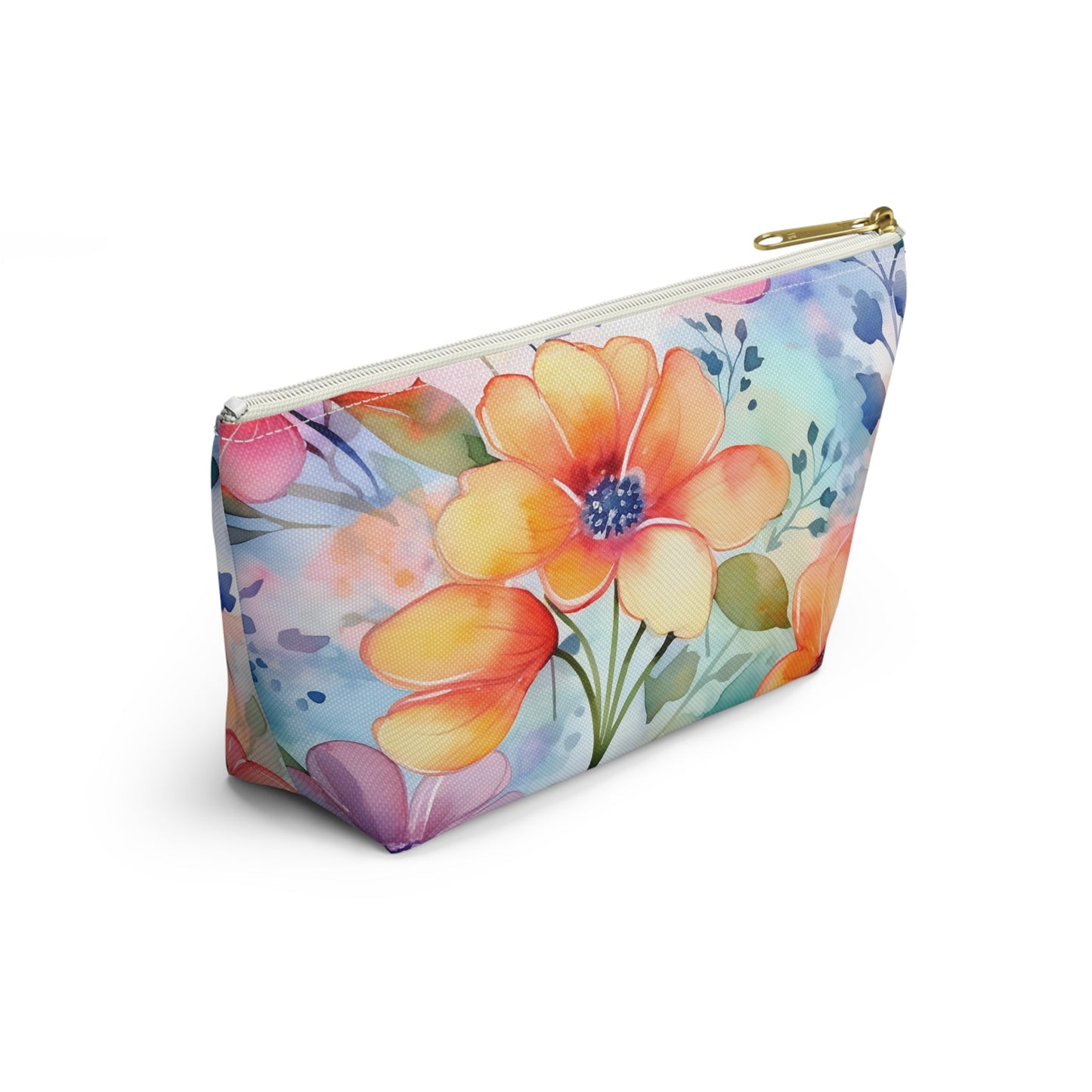 Floral Accessory Pouch - Vibrant Makeup Bag for Nature Lovers - DS Artwork N Design