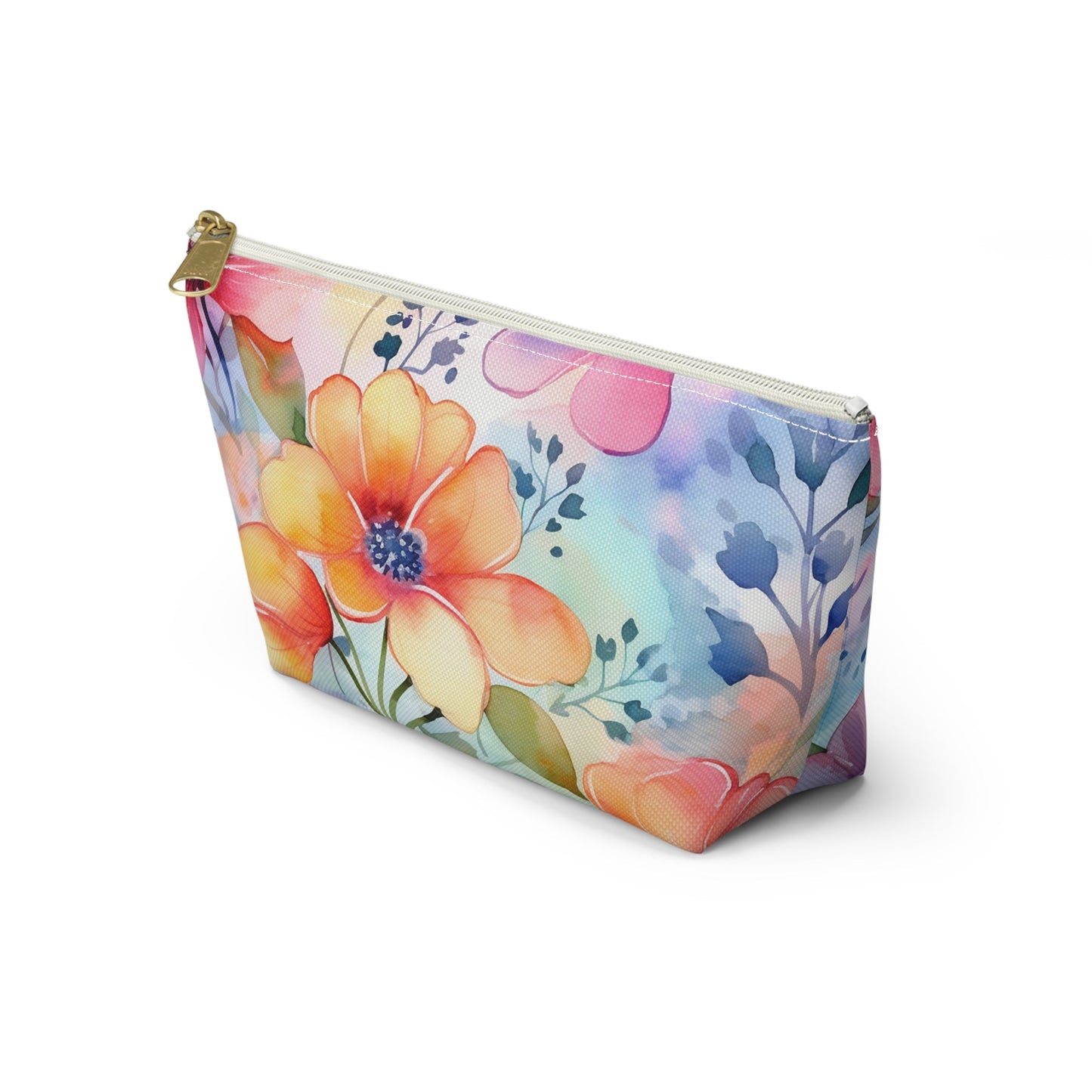 Floral Accessory Pouch - Vibrant Makeup Bag for Nature Lovers - DS Artwork N Design