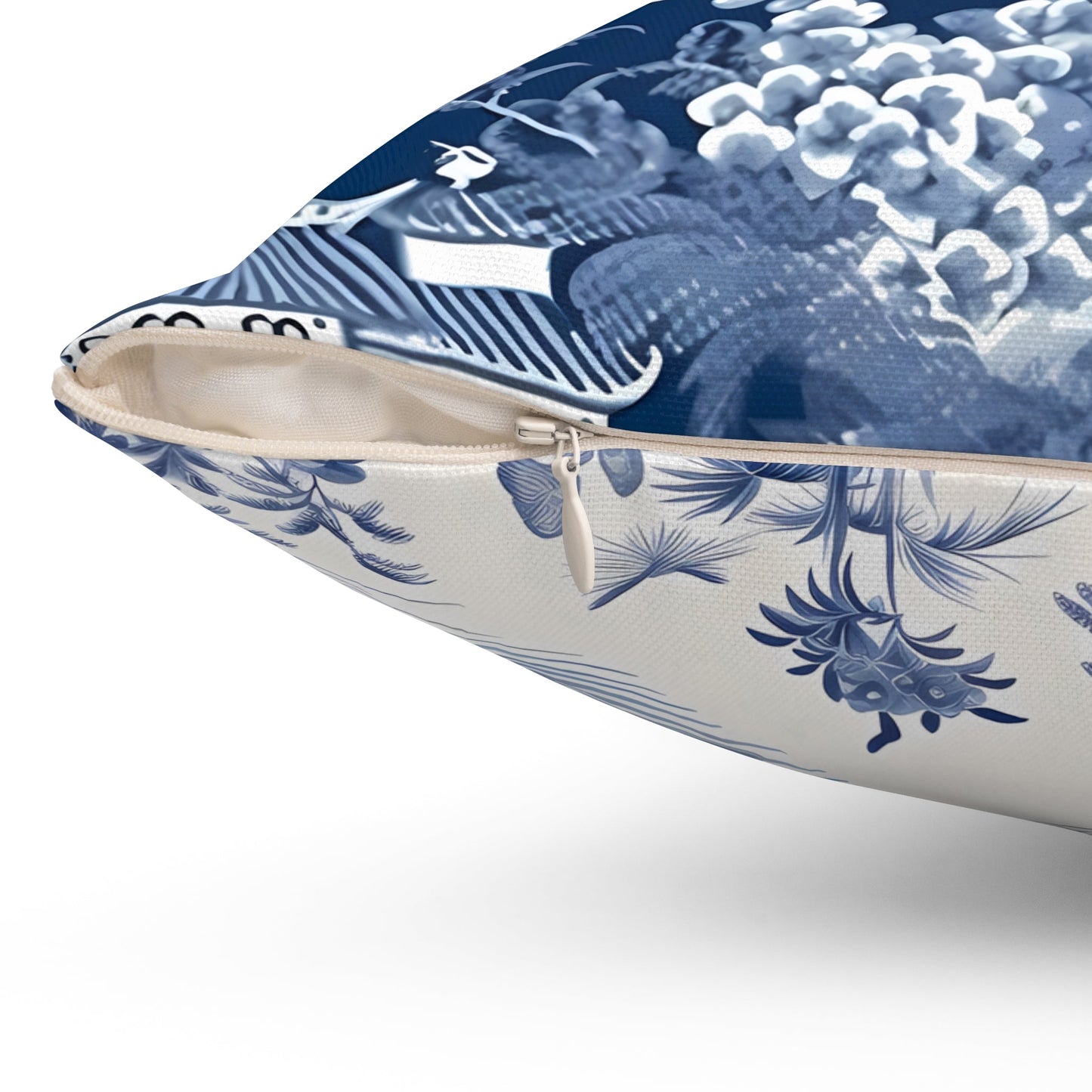 Navy Floral Decorative Pillow - DS Artwork N Design