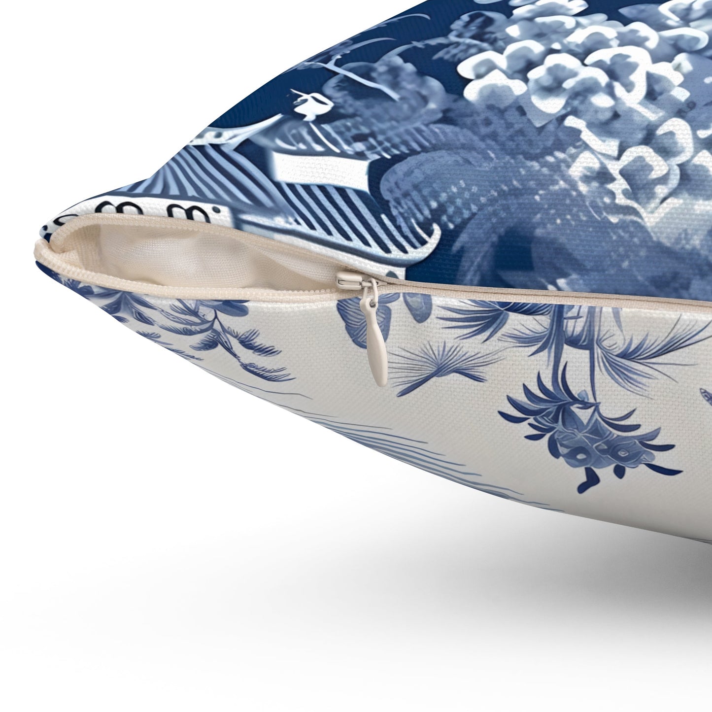 Navy Floral Decorative Pillow - DS Artwork N Design