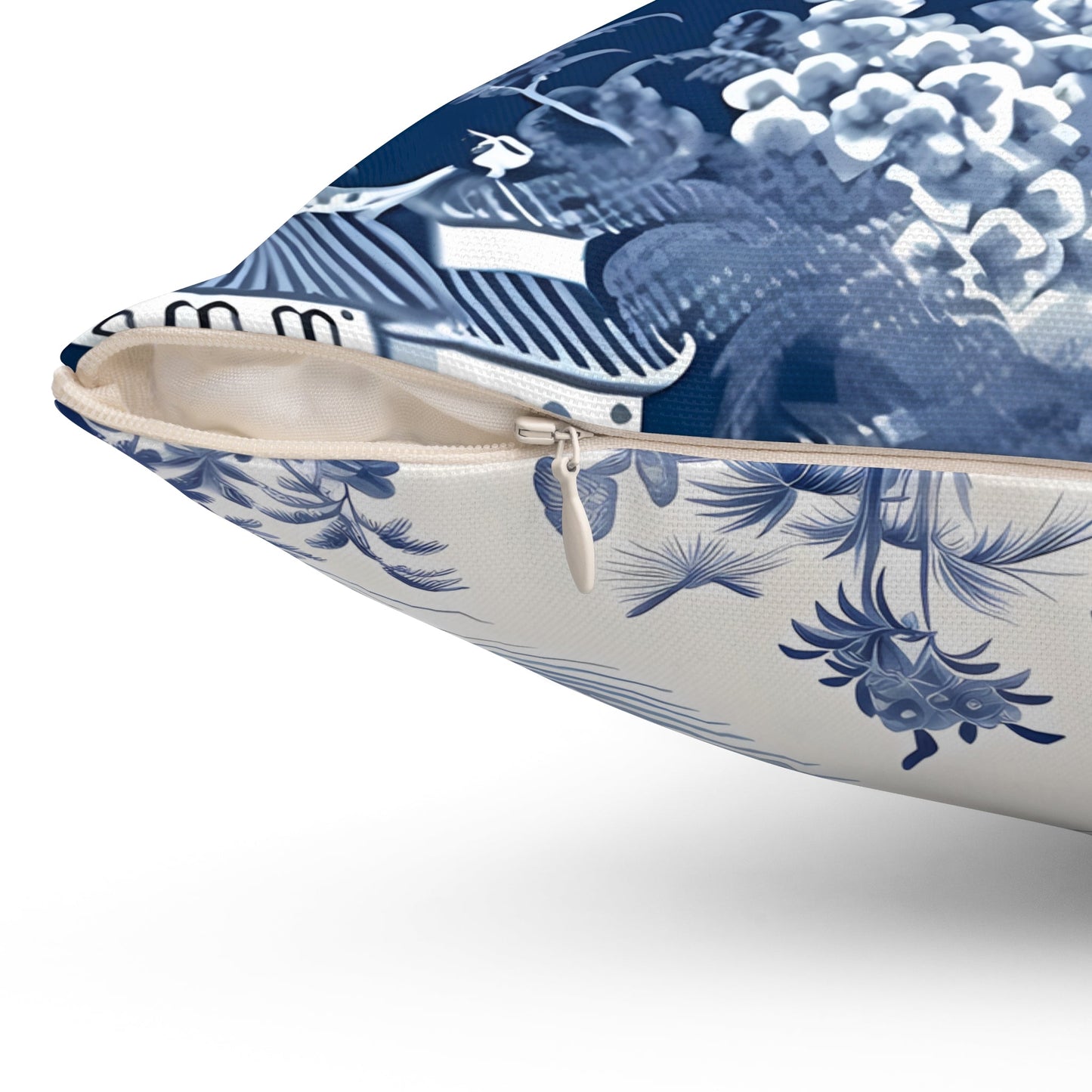 Navy Floral Decorative Pillow - DS Artwork N Design