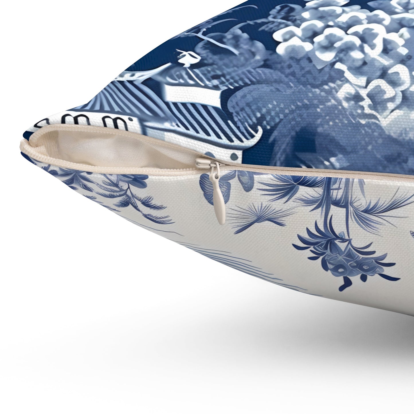 Navy Floral Decorative Pillow - DS Artwork N Design