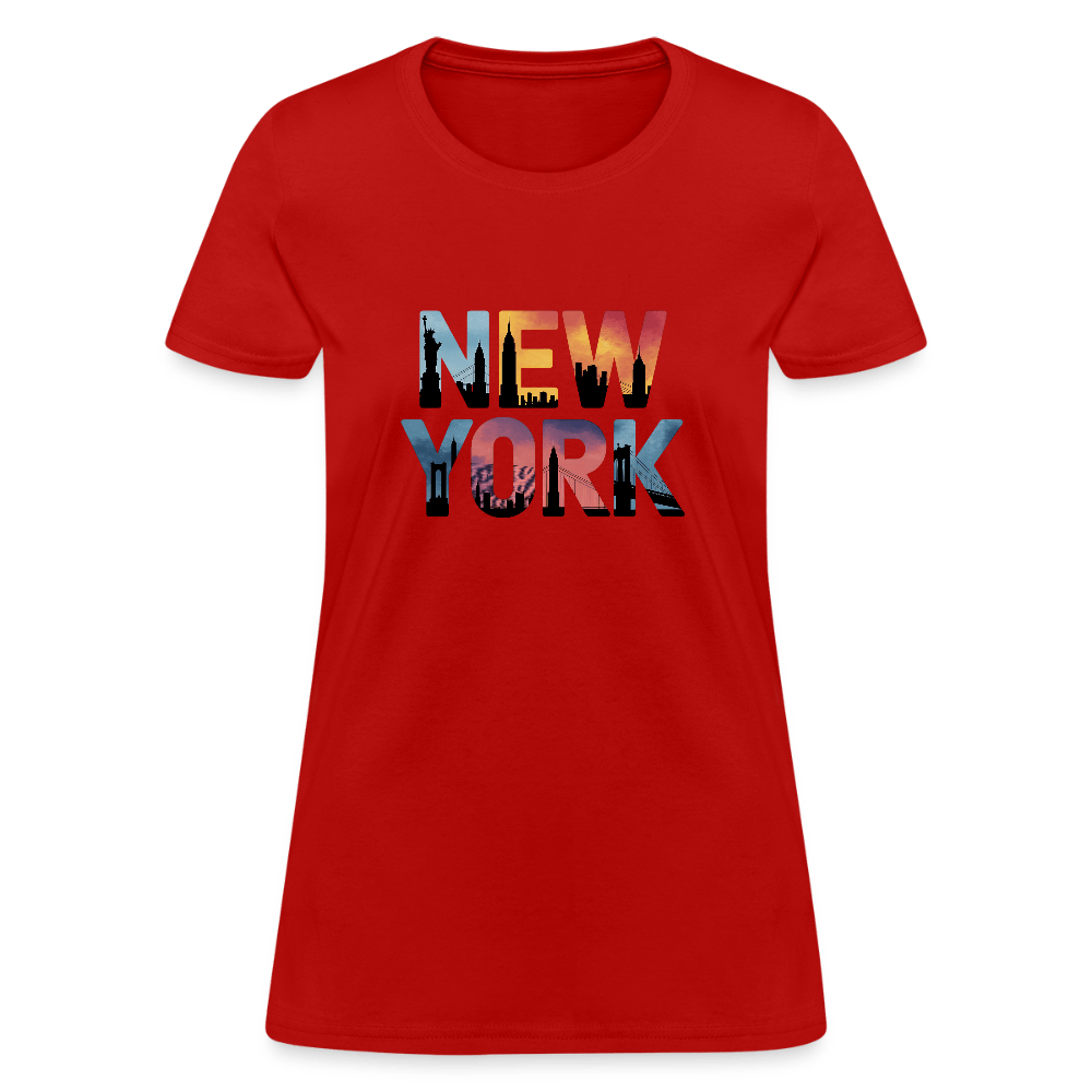 New York Color background - Women's T-Shirt - DS Artwork N Design