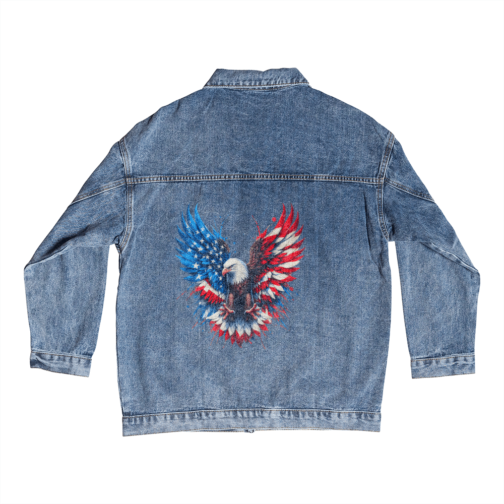 Patriot Eagle - Men's Jean jacket - DS Artwork N Design