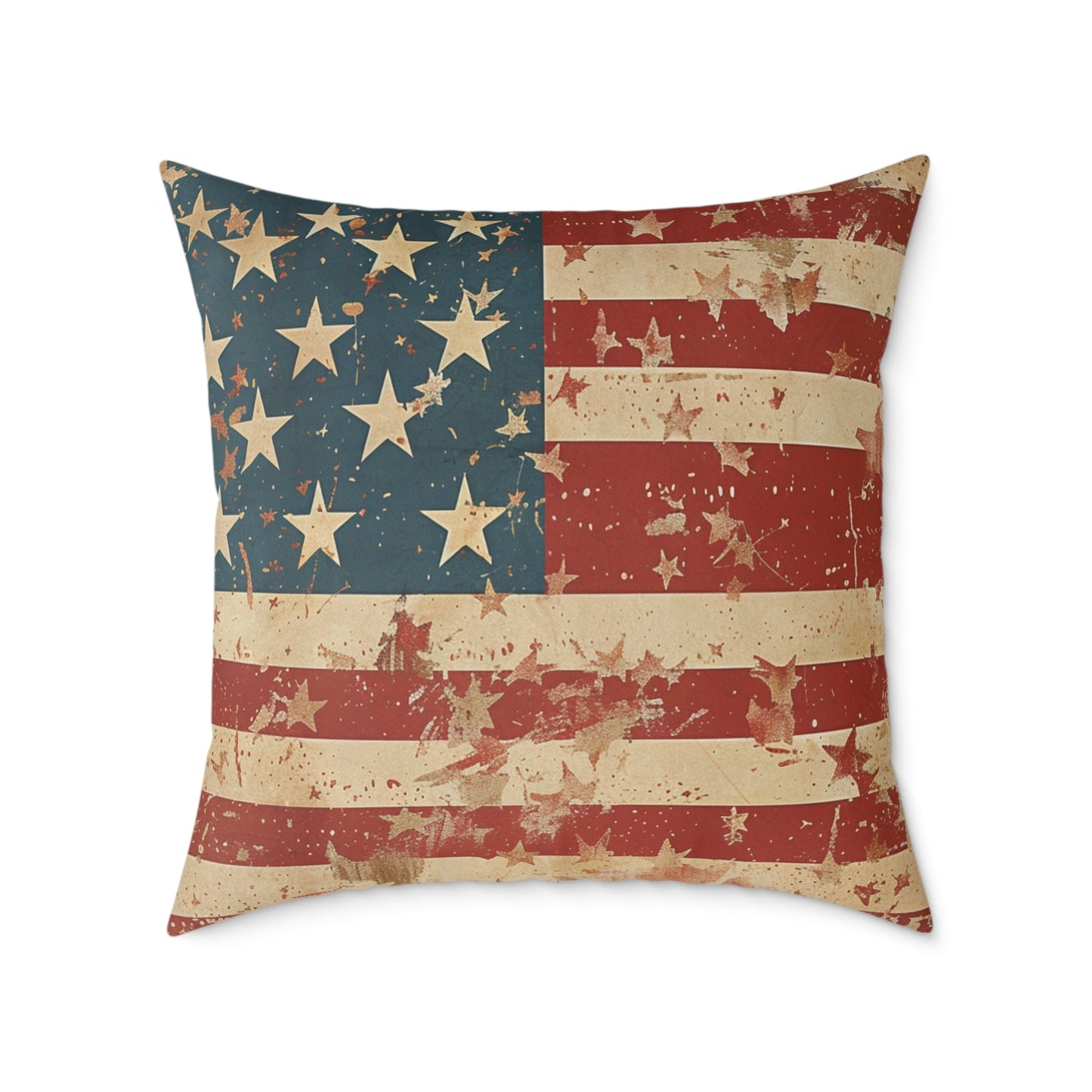 Patriotic Eagle Throw Pillow - Vintage American Flag Design - DS Artwork N Design