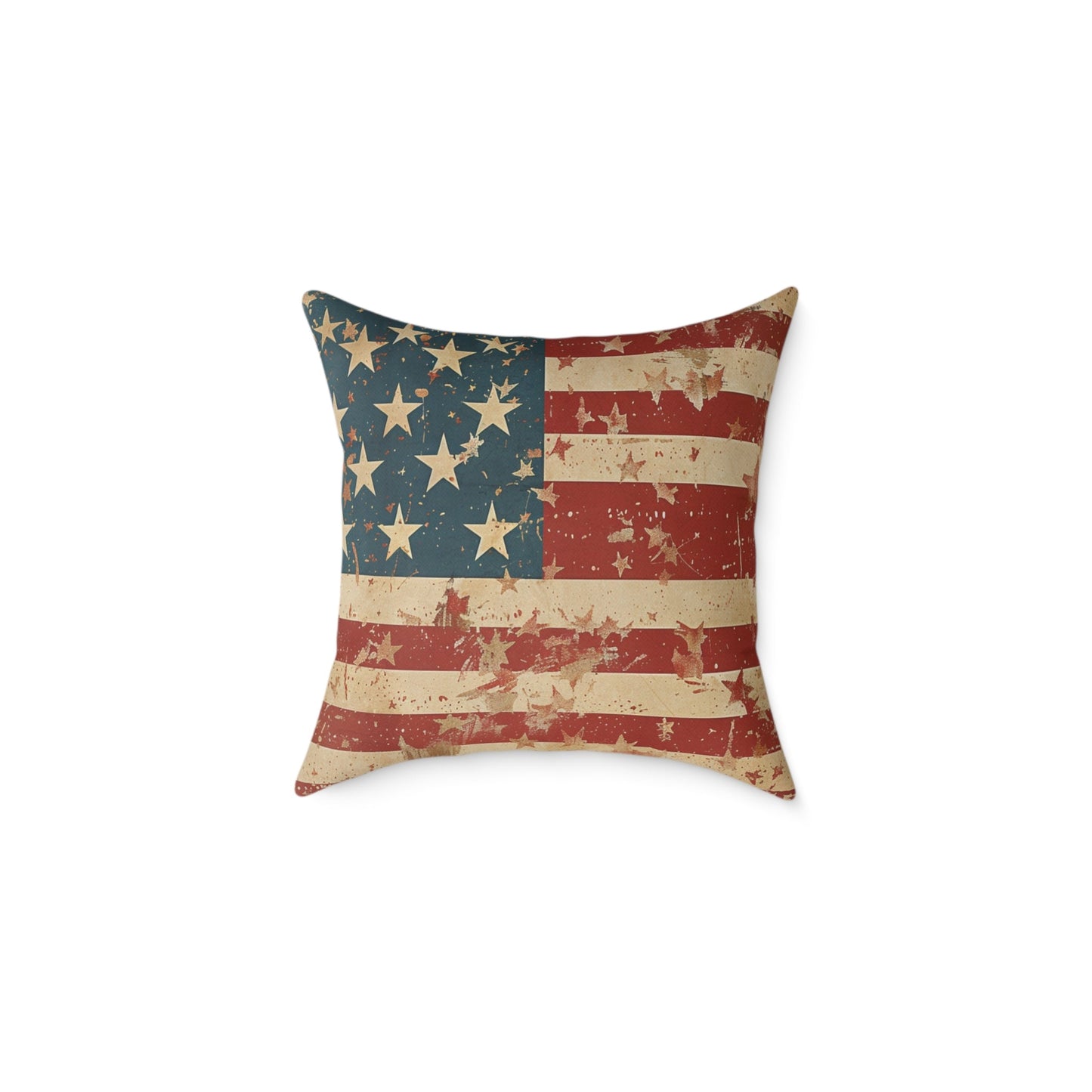 Patriotic Eagle Throw Pillow - Vintage American Flag Design - DS Artwork N Design
