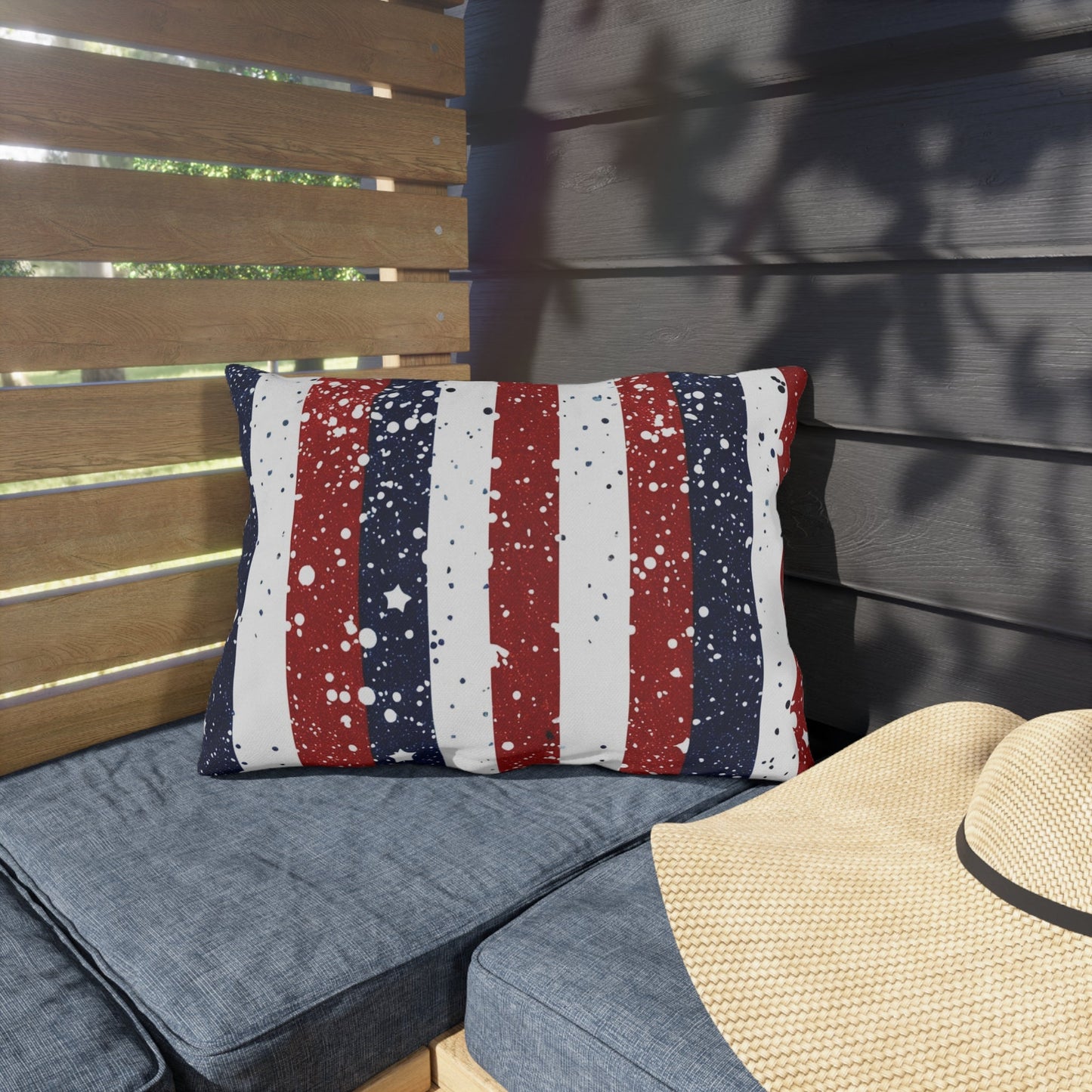 Patriotic Outdoor Pillows for Americana Decor - DS Artwork N Design