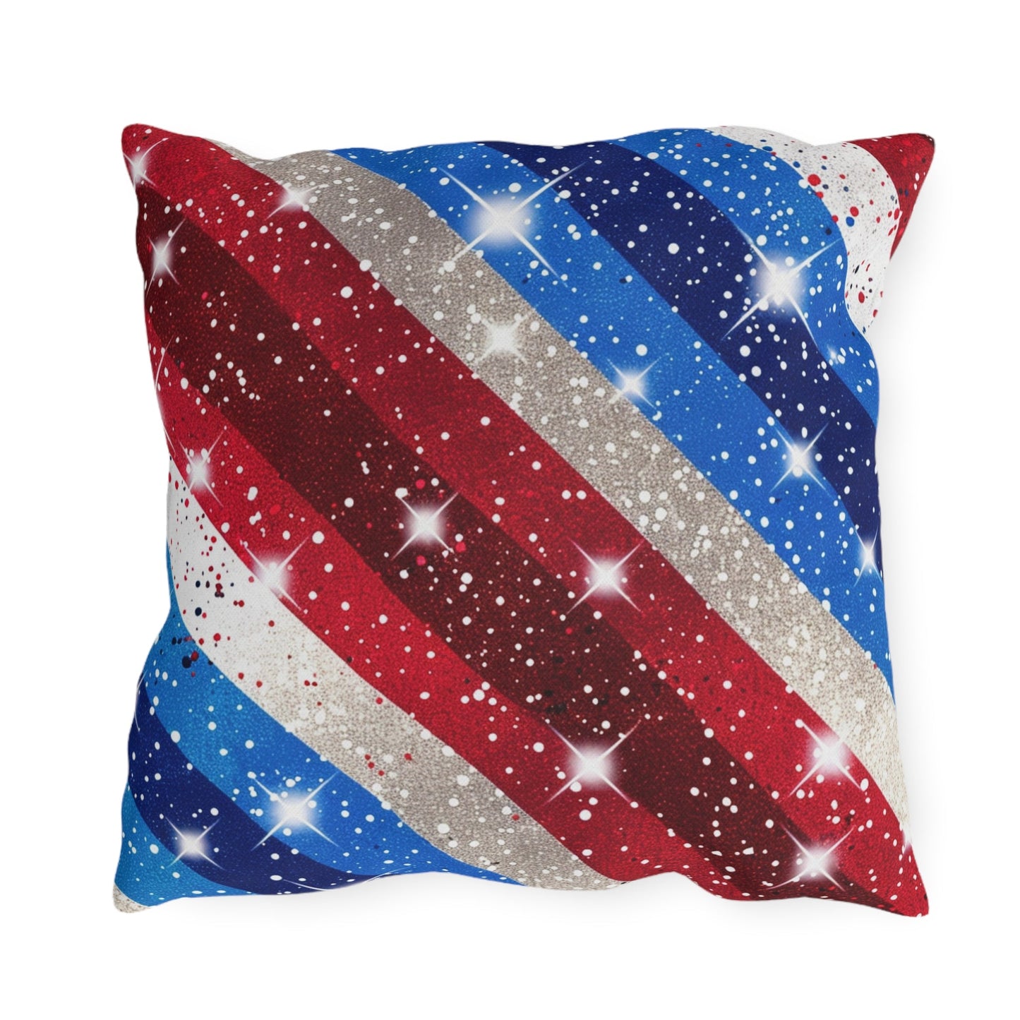 Patriotic Outdoor Pillows - Red, White & Blue Star Design for Summer Celebrations - DS Artwork N Design