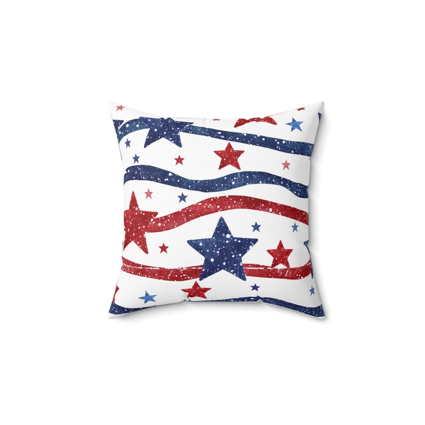 Patriotic Star - Patterned Square Pillow for Home Decor - DS Artwork N Design
