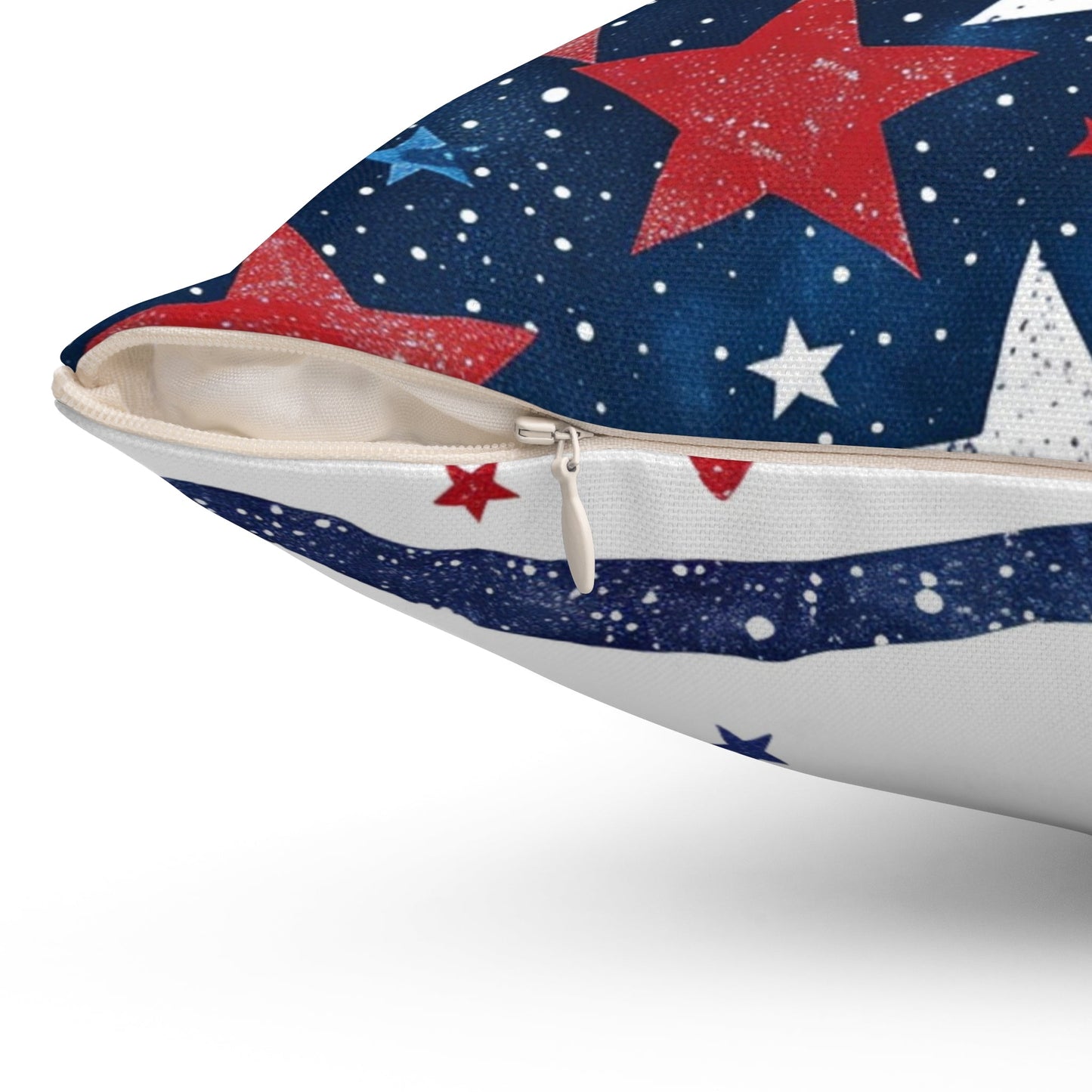 Patriotic Star - Patterned Square Pillow for Home Decor - DS Artwork N Design