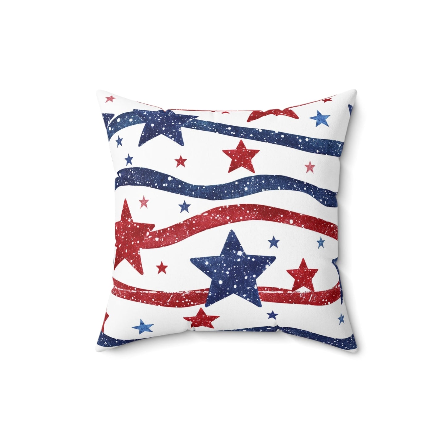 Patriotic Star - Patterned Square Pillow for Home Decor - DS Artwork N Design