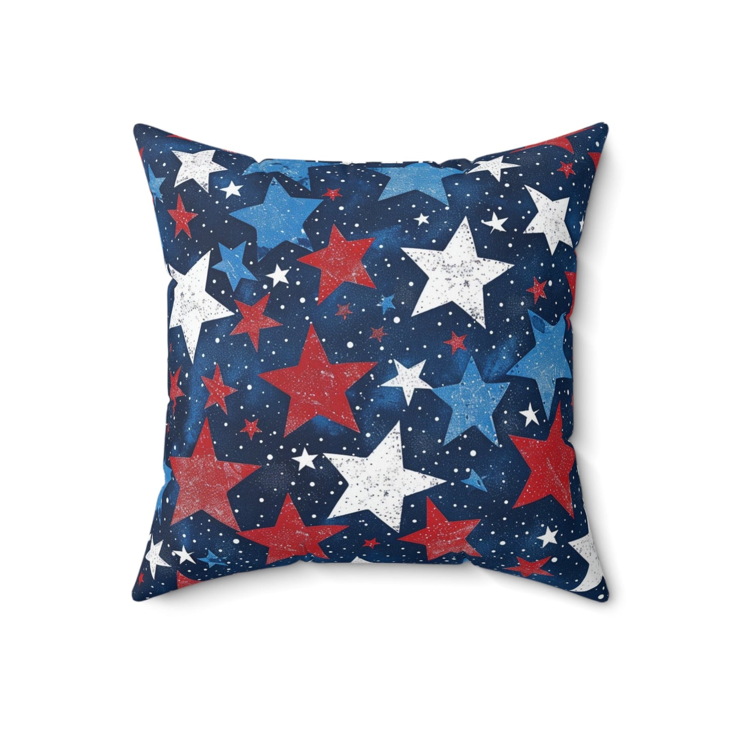 Patriotic Star - Patterned Square Pillow for Home Decor - DS Artwork N Design