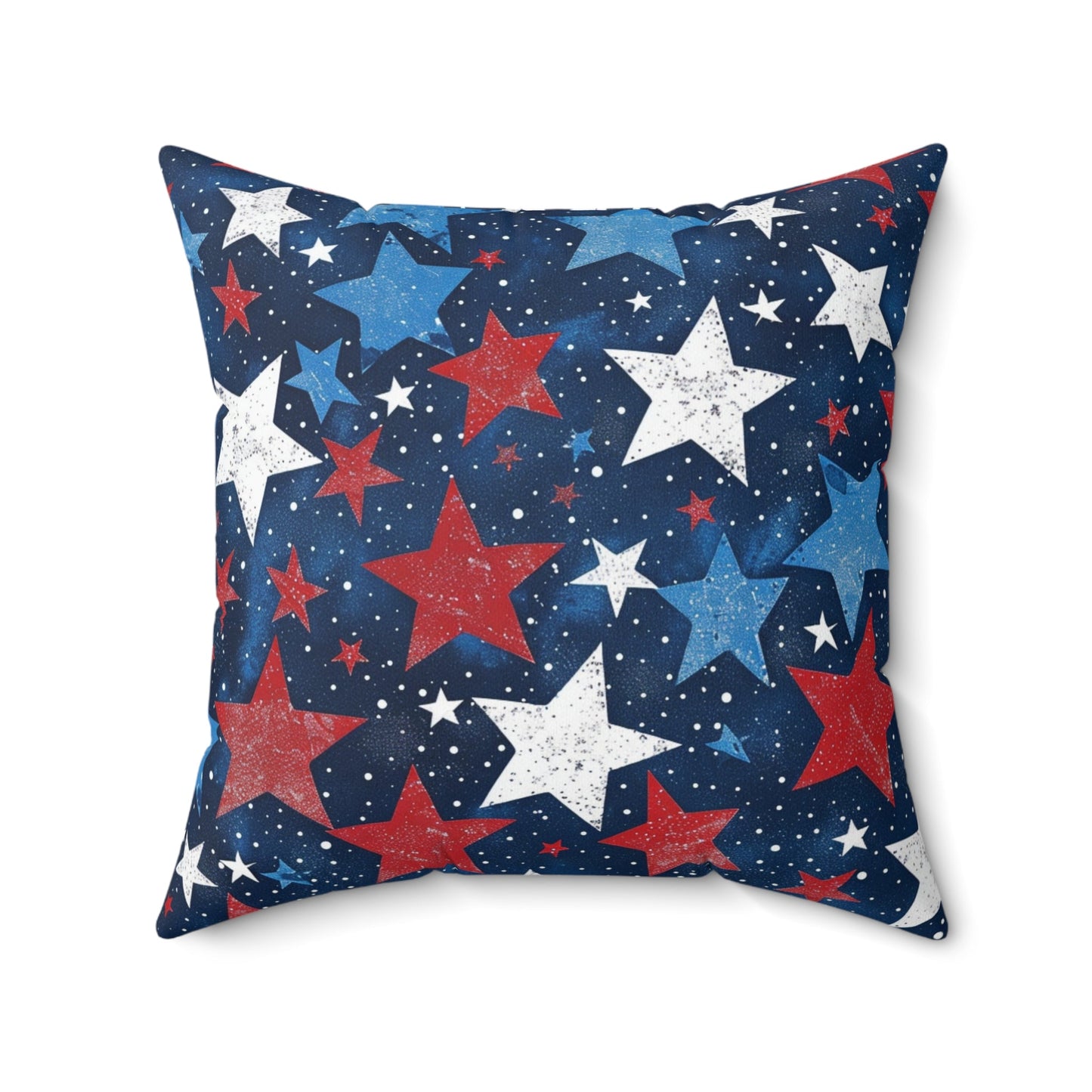 Patriotic Star - Patterned Square Pillow for Home Decor - DS Artwork N Design