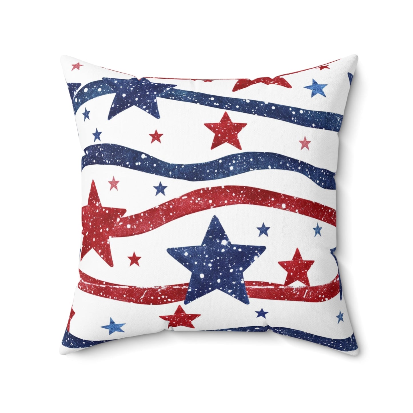 Patriotic Star - Patterned Square Pillow for Home Decor - DS Artwork N Design