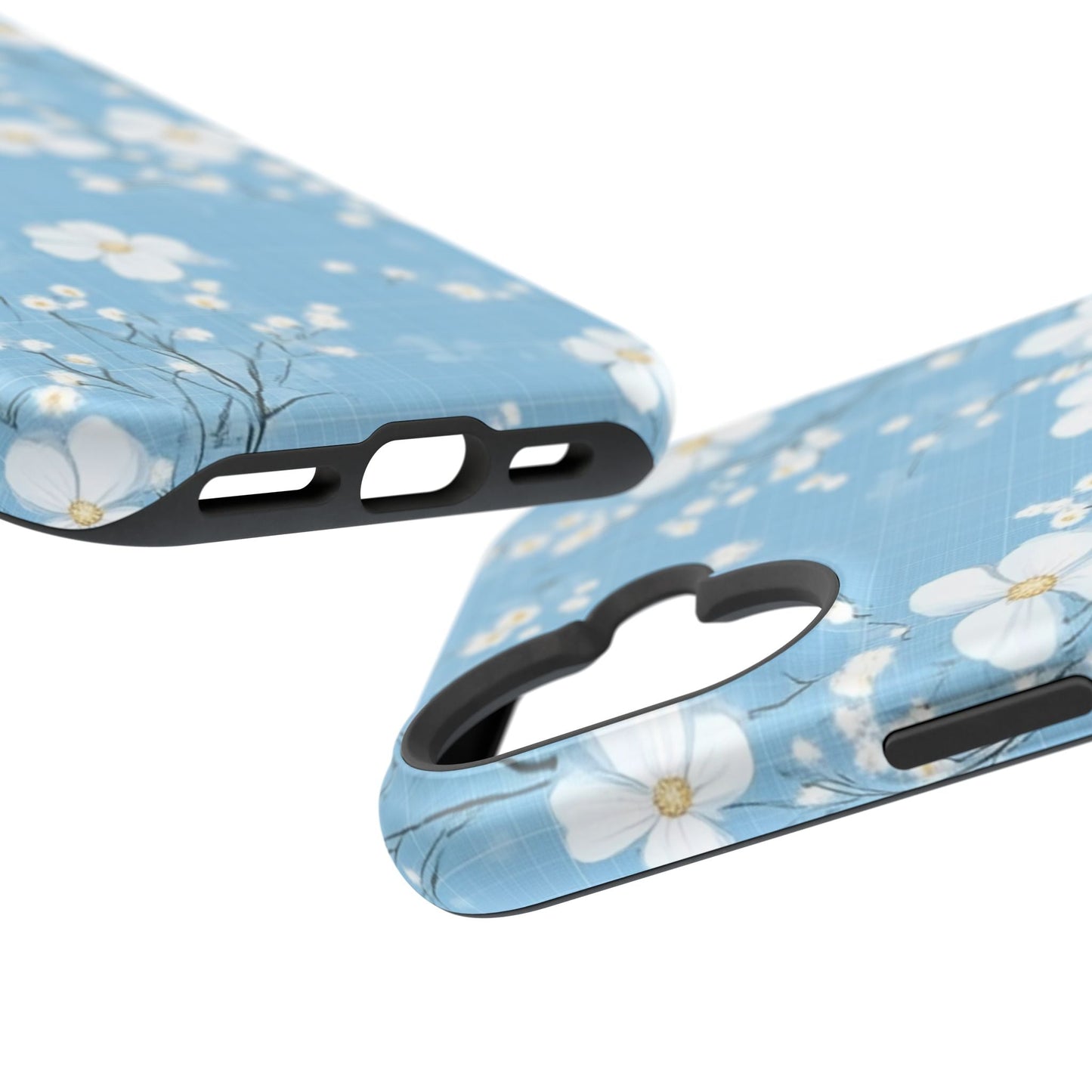Powder Blue Floral Impact - Resistant Phone Case - DS Artwork N Design