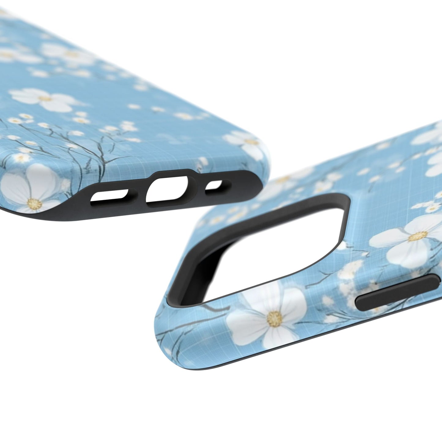 Powder Blue Floral Impact - Resistant Phone Case - DS Artwork N Design