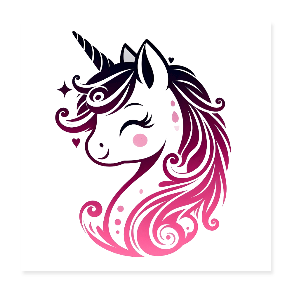 Pretty Unicorn - Poster 16x16 - DS Artwork N Design