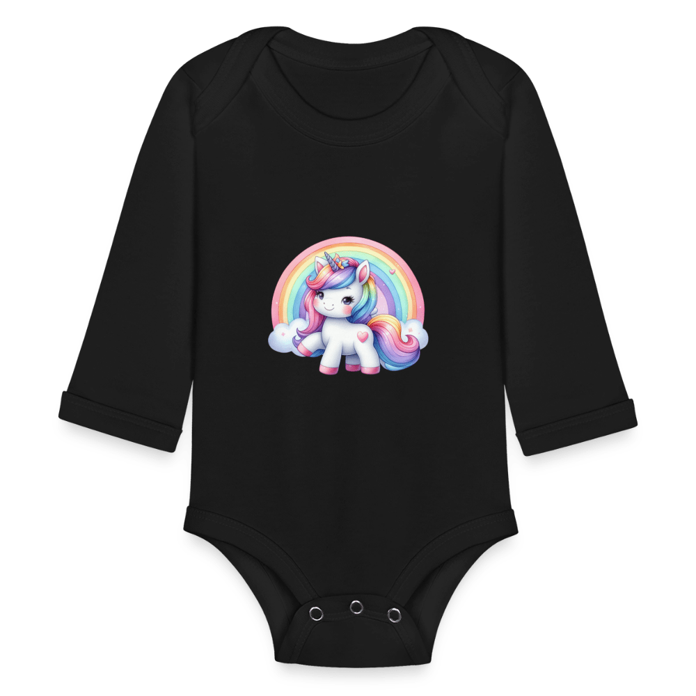 Rainbow unicorn - Long Sleeve Baby onesie - DS Artwork N Design