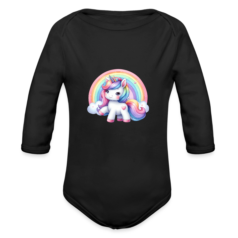 Rainbow unicorn - Long Sleeve Baby onesie - DS Artwork N Design