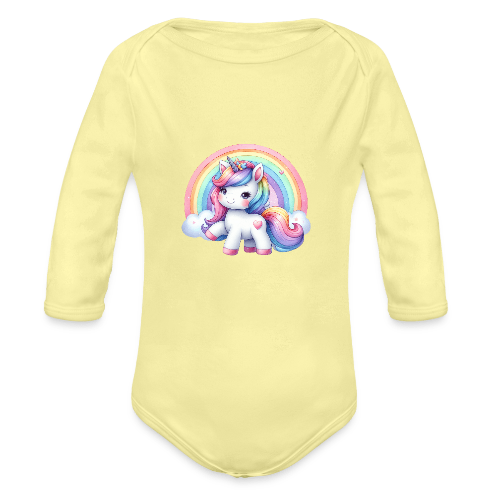 Rainbow unicorn - Long Sleeve Baby onesie - DS Artwork N Design