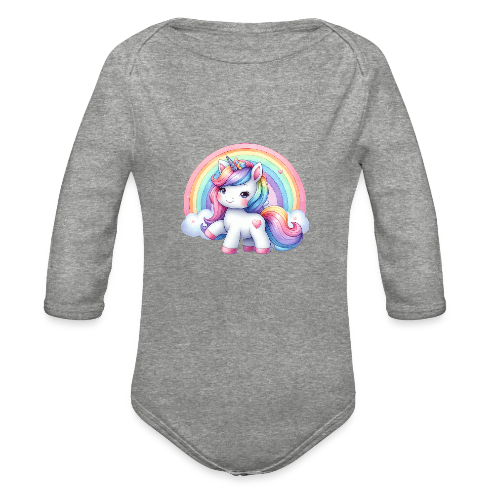 Rainbow unicorn - Long Sleeve Baby onesie - DS Artwork N Design