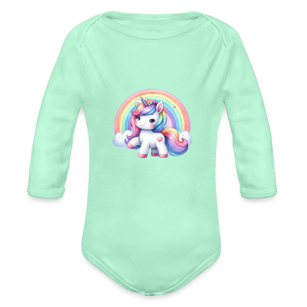 Rainbow unicorn - Long Sleeve Baby onesie - DS Artwork N Design