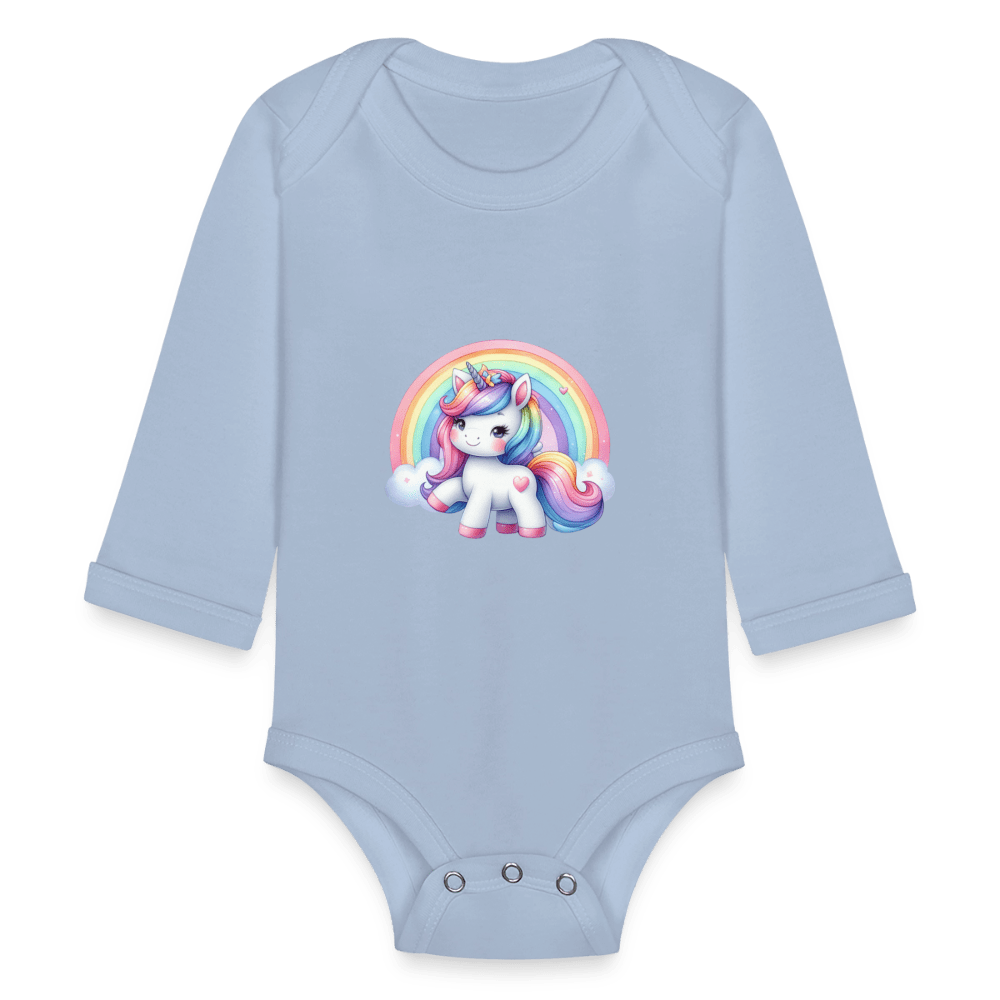 Rainbow unicorn - Long Sleeve Baby onesie - DS Artwork N Design