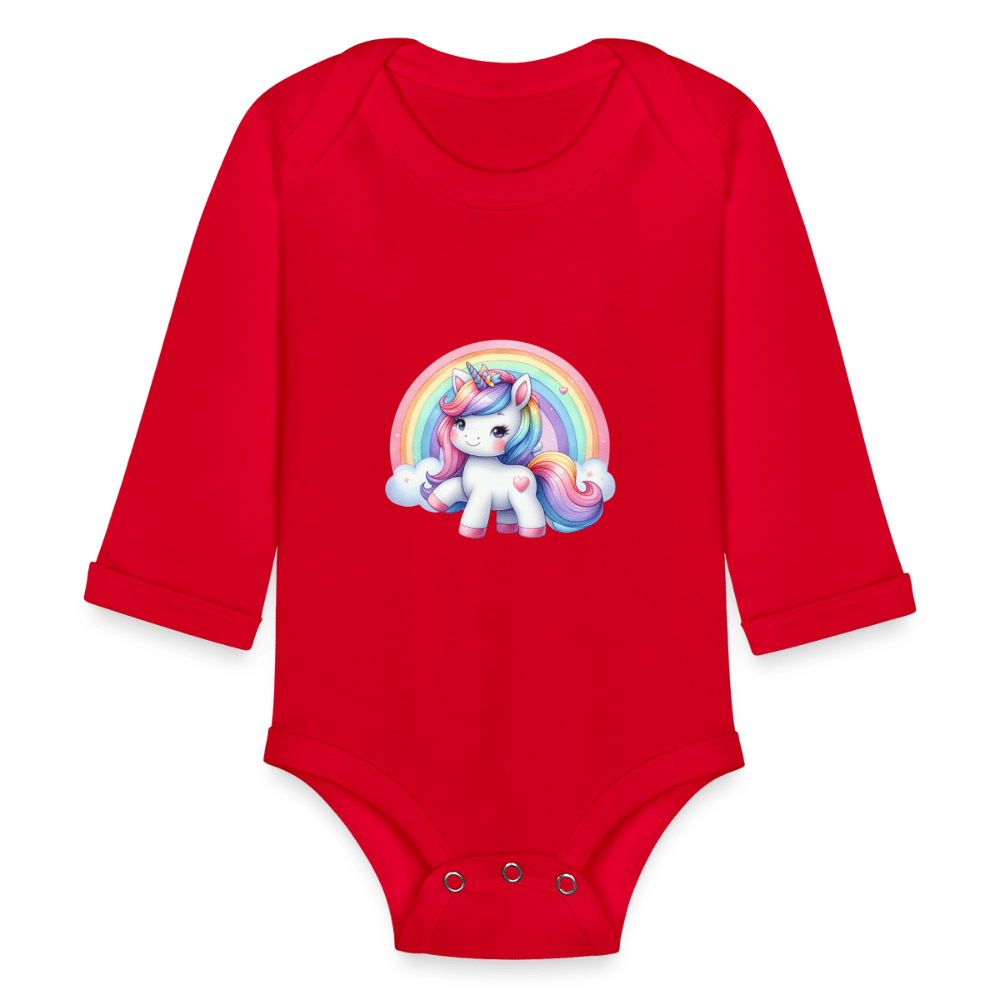 Rainbow unicorn - Long Sleeve Baby onesie - DS Artwork N Design