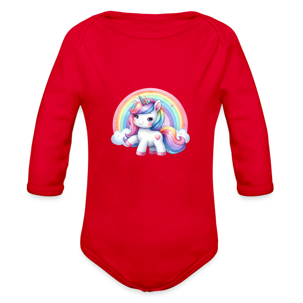 Rainbow unicorn - Long Sleeve Baby onesie - DS Artwork N Design