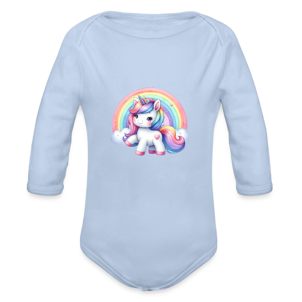 Rainbow unicorn - Long Sleeve Baby onesie - DS Artwork N Design