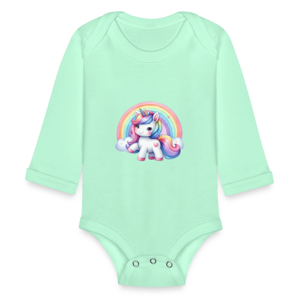 Rainbow unicorn - Long Sleeve Baby onesie - DS Artwork N Design