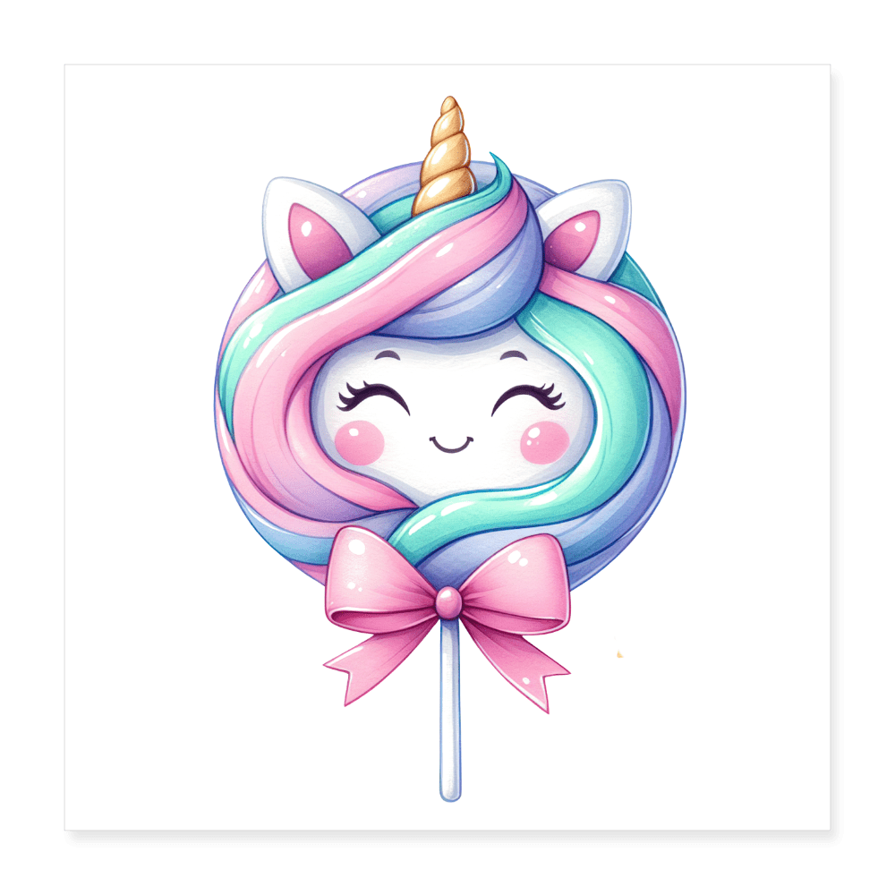 Unicorn Lollipop - Poster 16x16 - DS Artwork N Design