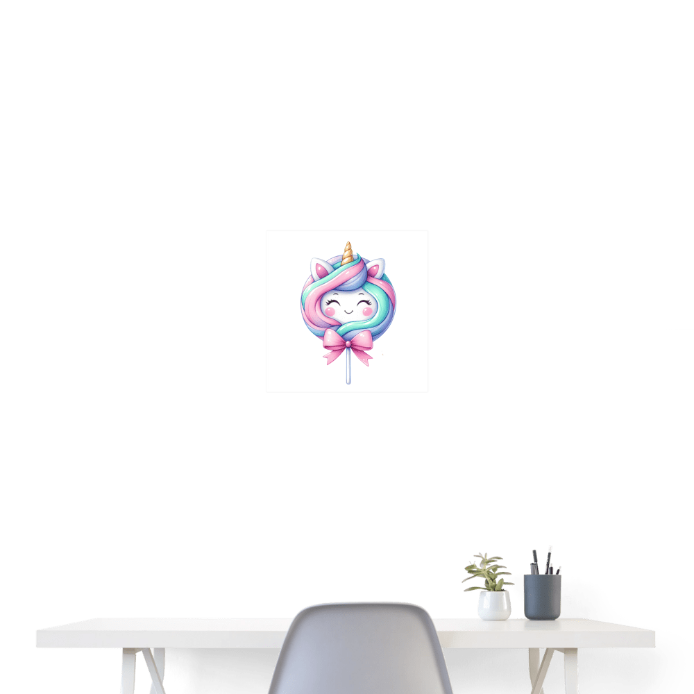 Unicorn Lollipop - Poster 16x16 - DS Artwork N Design
