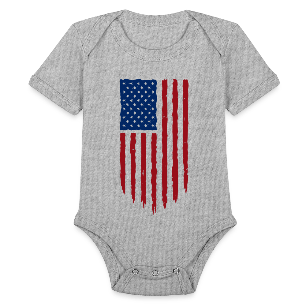 USA flag - Short Sleeve Baby onesie - DS Artwork N Design