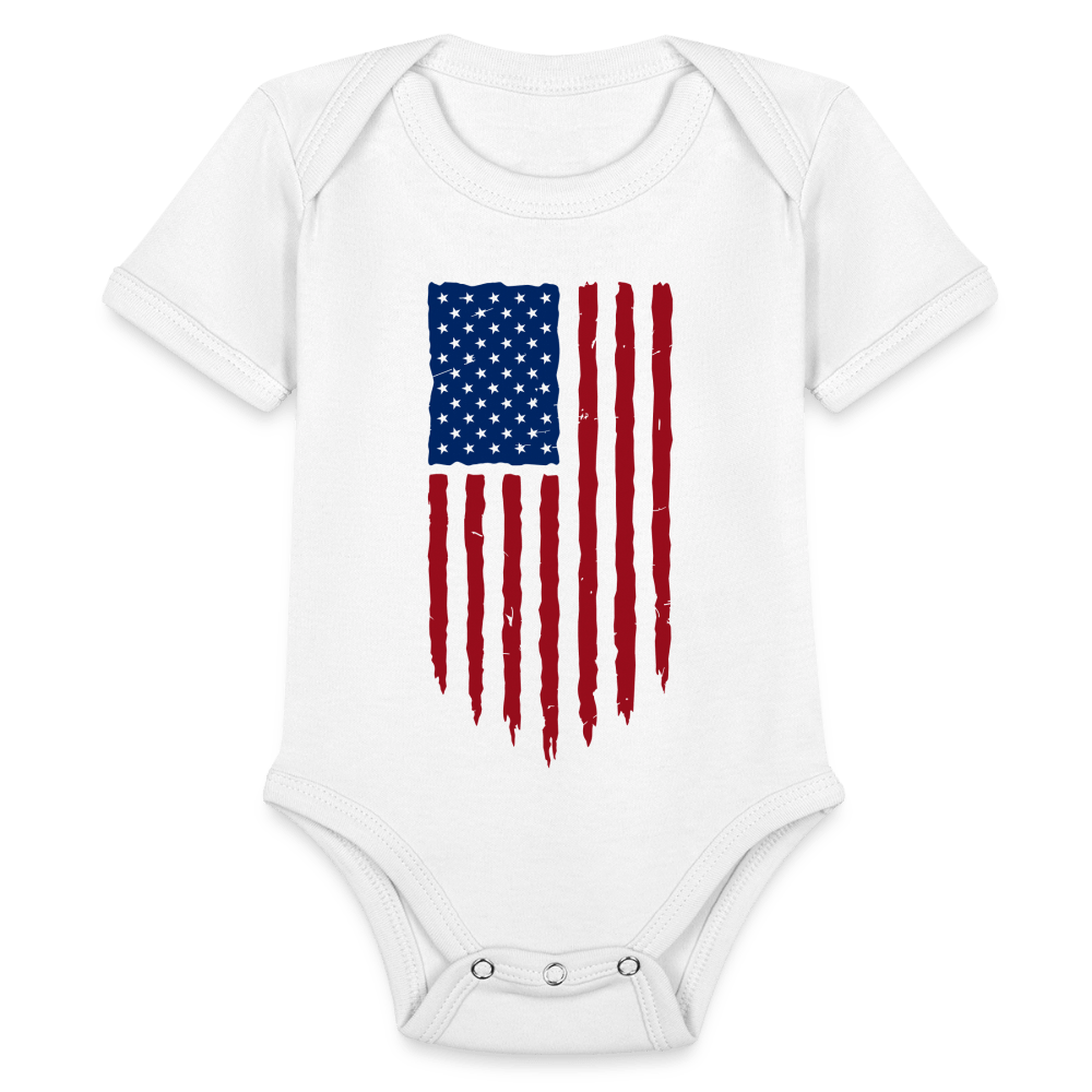 USA flag - Short Sleeve Baby onesie - DS Artwork N Design